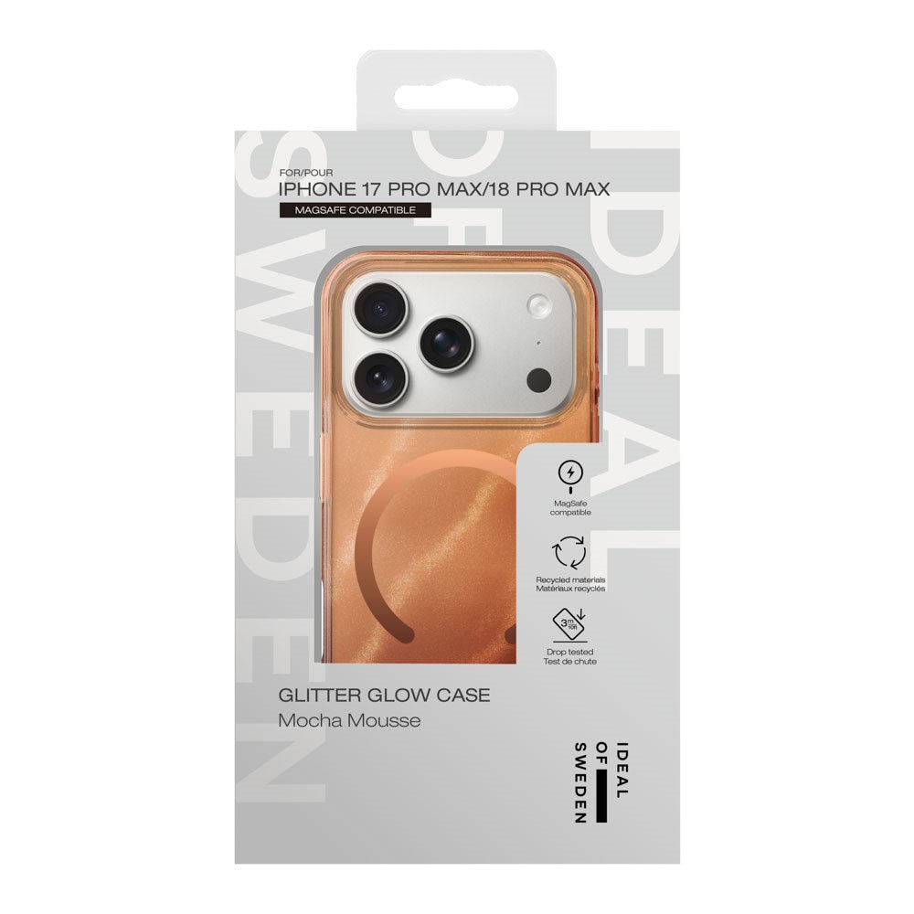 iPhone 18 Pro Max / 17 Pro Max iDeal Of Sweden Clear Cover - MagSafe Kompatibel - Mocha Mousse