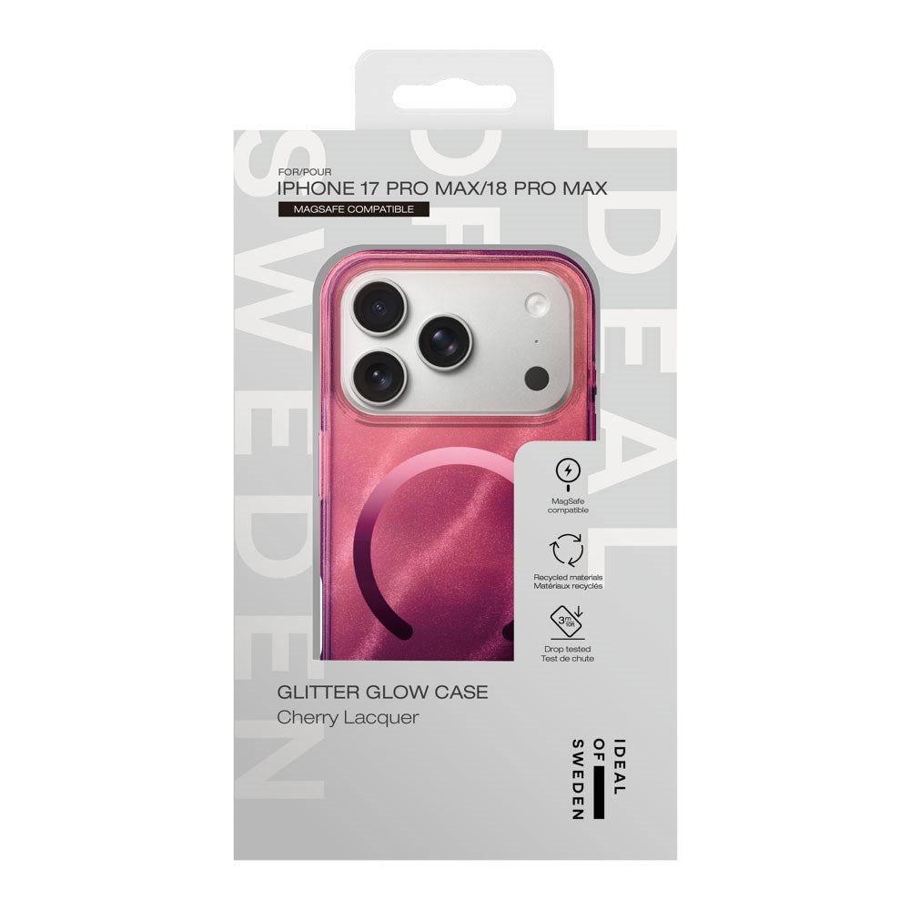 iPhone 18 Pro Max / 17 Pro Max iDeal Of Sweden Clear Cover - MagSafe Kompatibel - Cherry Lacquer