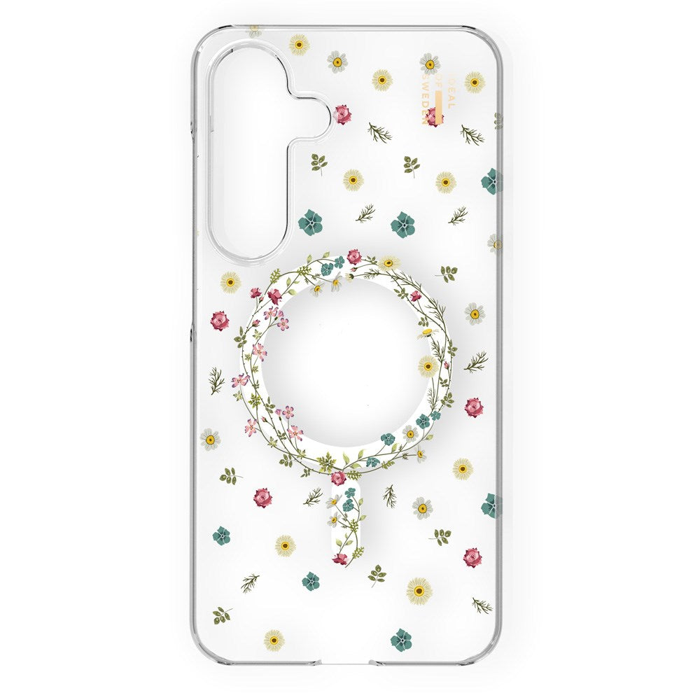 Samsung Galaxy S25 iDeal Of Sweden Clear Case - Trådløs Opladning - Petite Floral