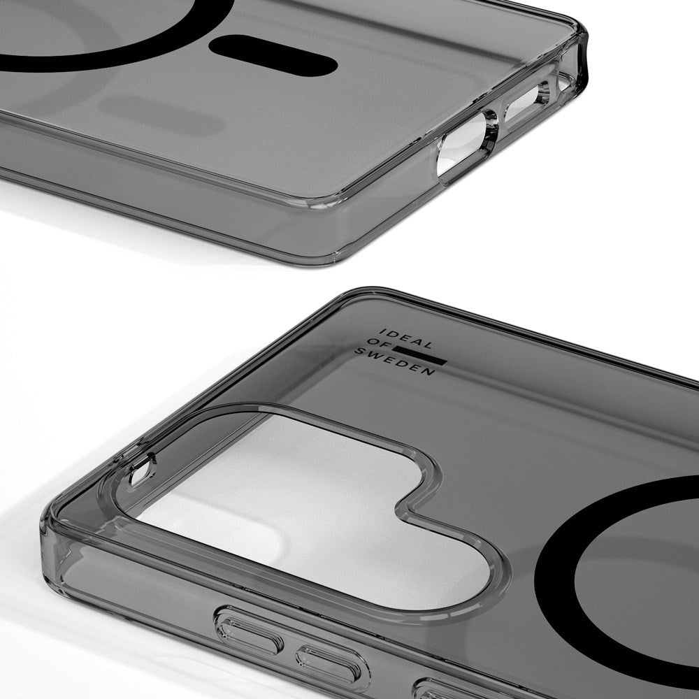 Samsung Galaxy S25 Ultra iDeal Of Sweden Clear Case - Trådløs Opladning - Tinted Black
