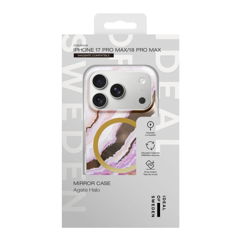 iPhone 18 Pro Max / 17 Pro Max iDeal Of Sweden Mirror Cover - MagSafe Kompatibel - Agate Halo