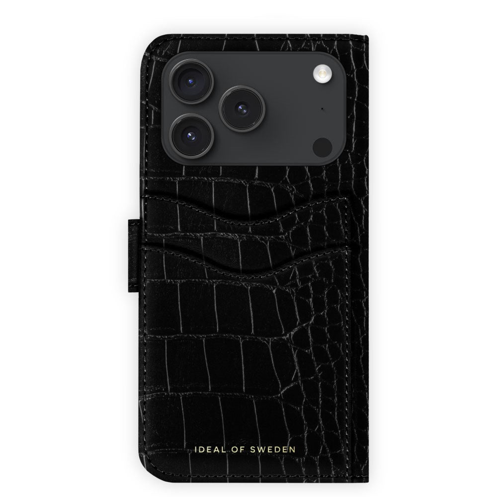 iPhone 18 Pro / 17 Pro iDeal Of Sweden Magnet Wallet+ Flip Cover - MagSafe Kompatibel - Black Croco