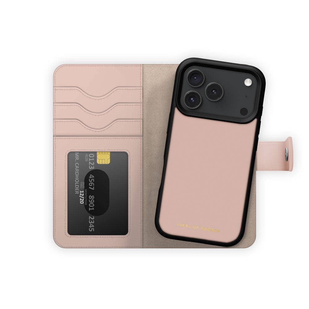 iPhone 18 Pro / 17 Pro iDeal Of Sweden Magnet Wallet+ Flip Cover - MagSafe Kompatibel - Pink