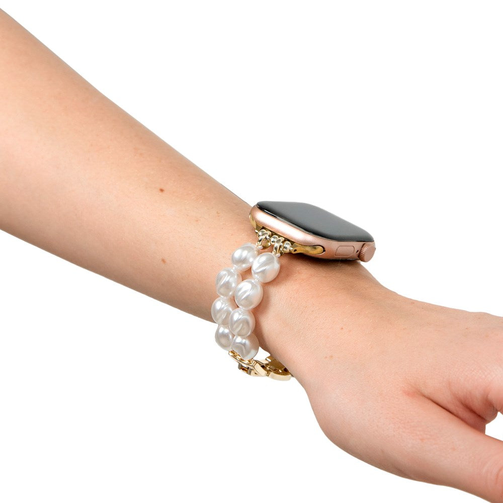 Apple Watch (42/44/SE/45/46/49mm) iDeal of Sweden Resinrem - Classy White Pearl