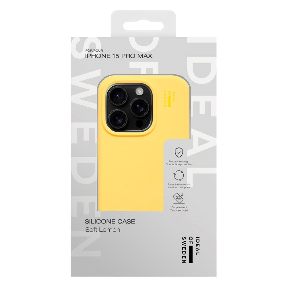 iPhone 15 Pro Max iDeal Of Sweden Silicone Cover - Soft Lemon