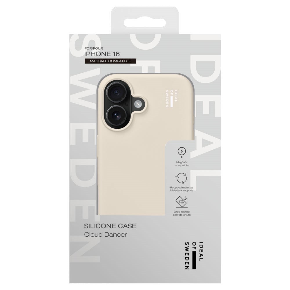 iPhone 16 iDeal Of Sweden Silikone Cover - MagSafe Kompatibel - Cloud Dancer
