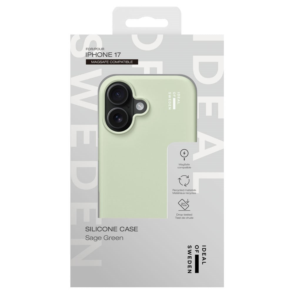 iPhone 17 iDeal Of Sweden Silikone Cover - MagSafe Kompatibelt - Sage Green