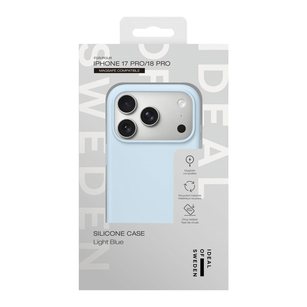 iPhone 18 Pro / 17 Pro iDeal Of Sweden Silikone Cover - MagSafe Kompatibelt - Light Blue