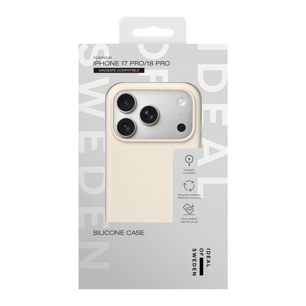 iPhone 18 Pro / 17 Pro iDeal Of Sweden Silikone Cover - MagSafe Kompatibelt - Cloud Dancer