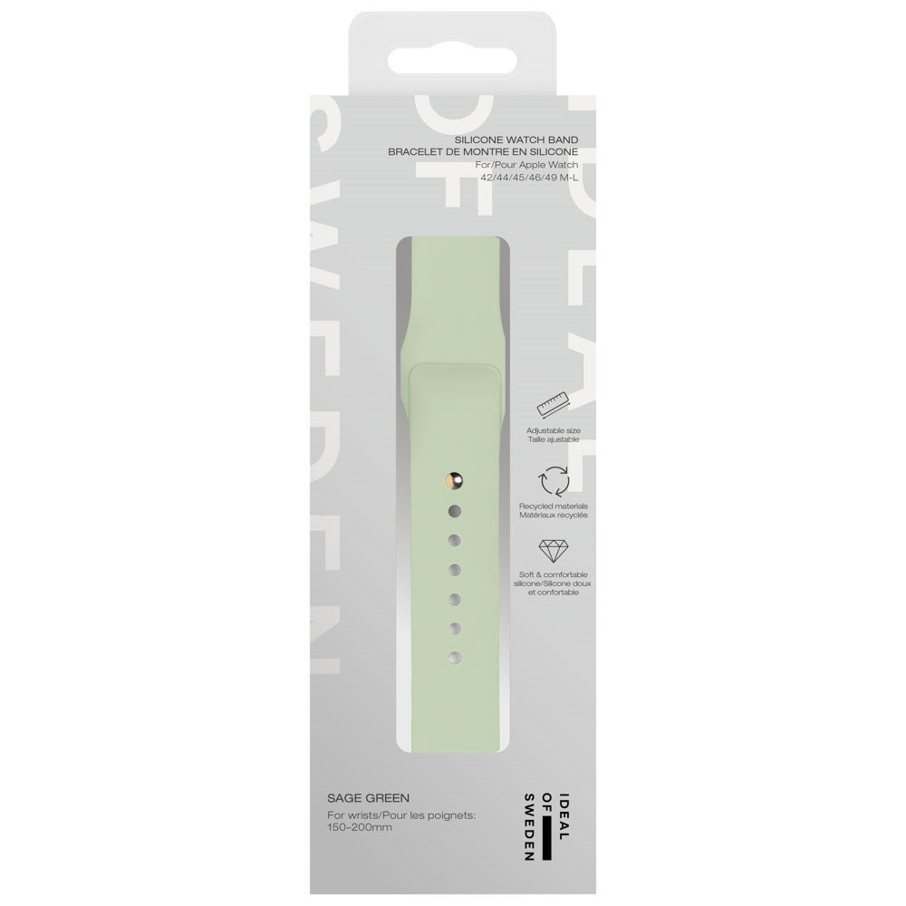 Apple Watch (42/44/SE/45/46/49mm) iDeal of Sweden Silikonerem - Str. M/L - Sage Green