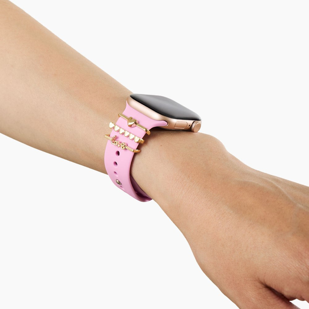 Apple Watch (42/44/SE/45/46/49mm) iDeal of Sweden Silikonerem - Str. M/L - Bubblegum Pink