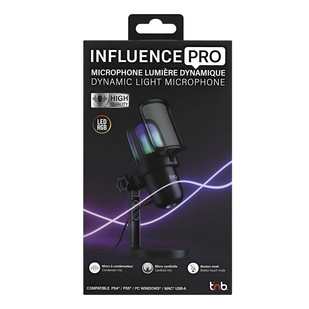 T'NB Influence Pro Mikrofon med RGB LED Lys - Sort