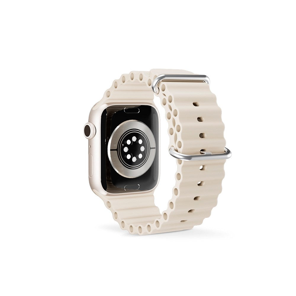 Apple Watch (38/40/SE/41/42mm) Epico Ocean Silikone Urrem - Cremehvid