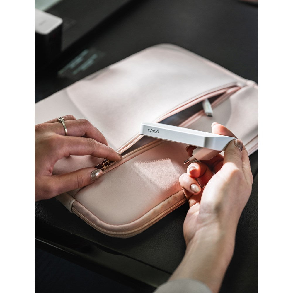 Epico - UltraBoost Flat GaN 65W Vægoplader m. 2x USB-C / 1x USB-A - Hvid