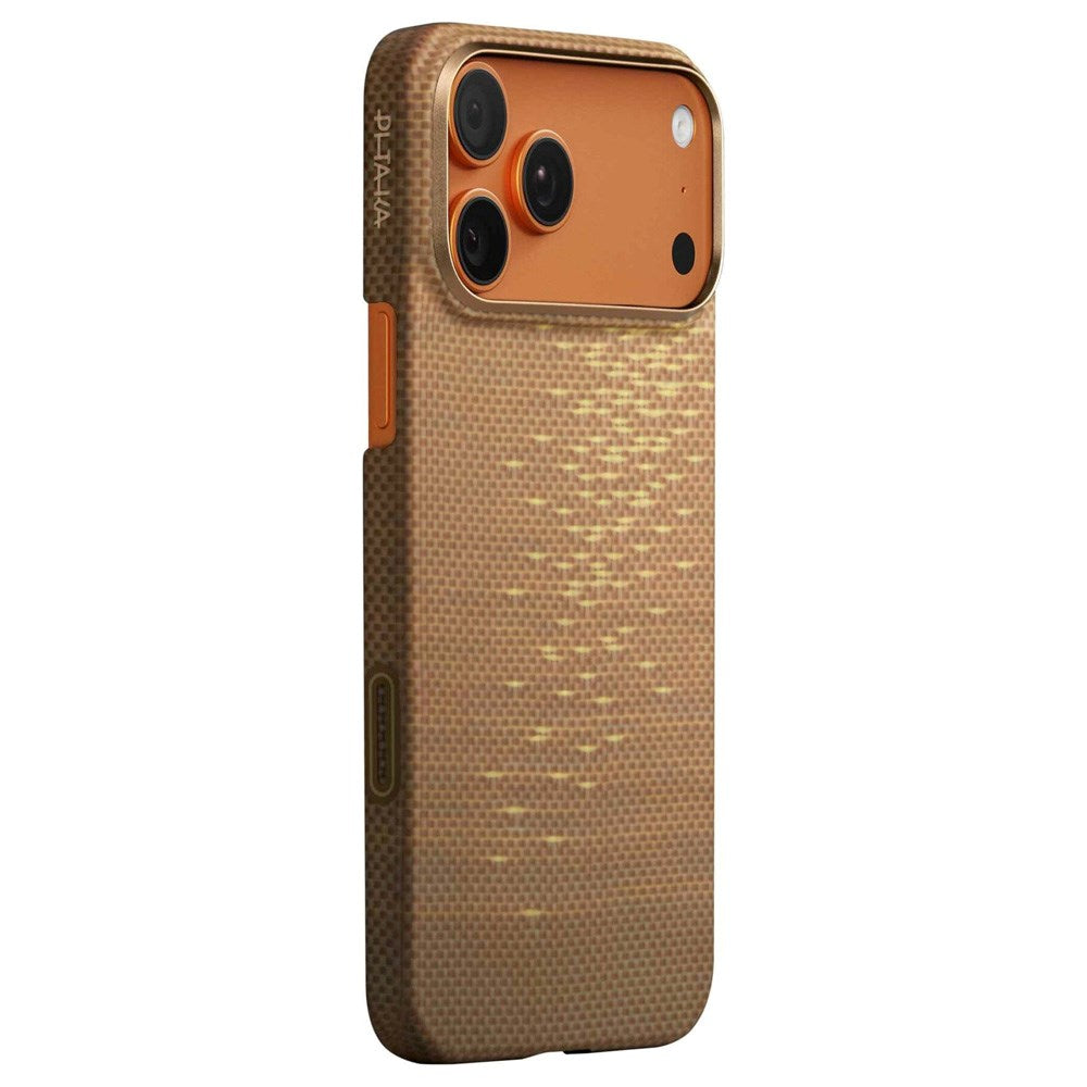 PITAKA iPhone 17 Pro Max Ultra Slim Bagside Cover - MagSafe Kompatibel - Golden Glint