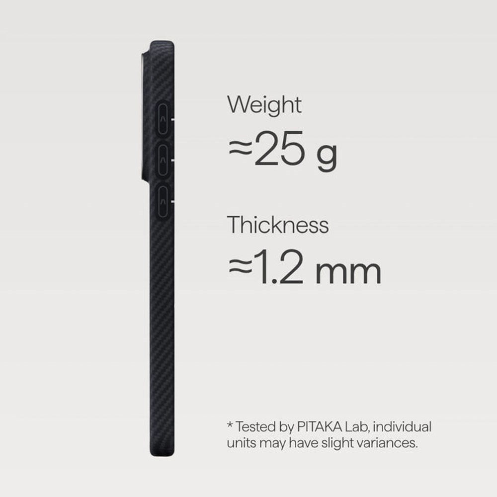 Samsung Galaxy S26+ (Plus) PITAKA Edge Bagside Cover - MagSafe Kompatibel - Black / Grey Twill