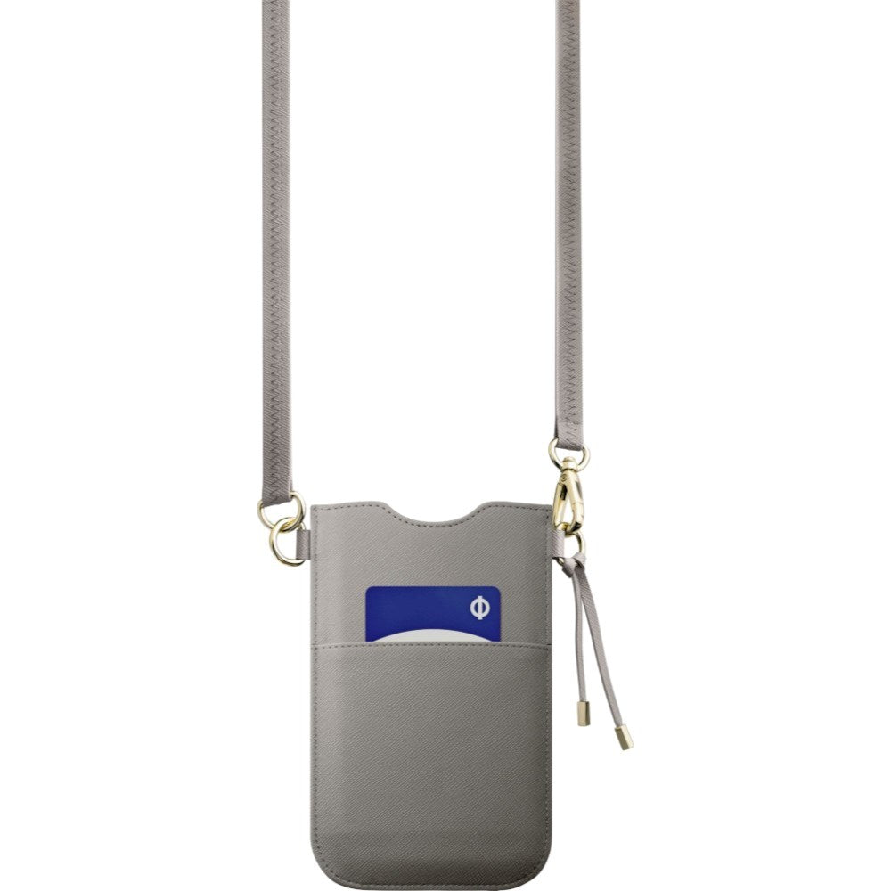 LAUT Vegansk Læder Crossbody Mobil Taske PRESTIGE - Grå (Maks. Mobil: 6,5")