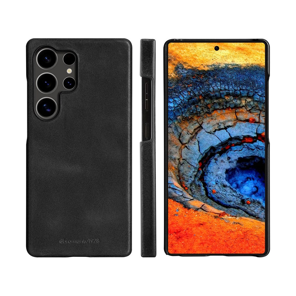 dbramante1928 Lynge - Samsung Galaxy S25 Ultra - Ægte Læder 2-i-1 Flip Cover - Black
