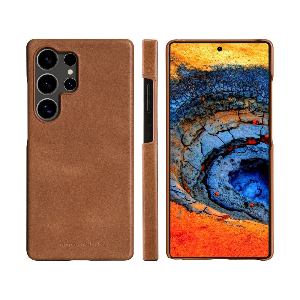 dbramante1928 Lynge - Samsung Galaxy S25 Ultra - Ægte Læder 2-i-1 Flip Cover - Tan