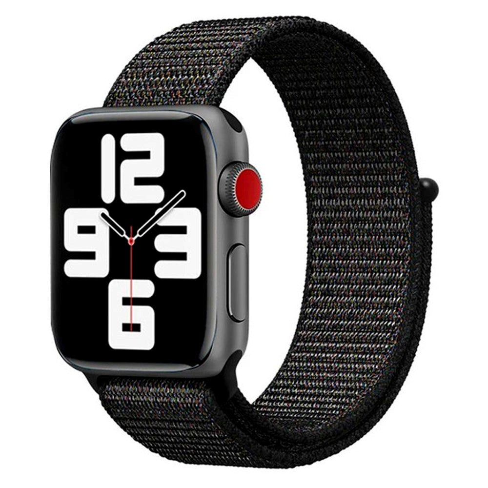 Apple Watch (42/44/SE/45/46/49mm) Lippa Nylonrem - Sort