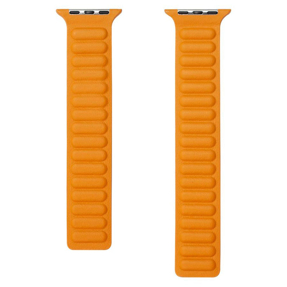 Lippa Apple Watch (42/44/SE/45/46/49mm) Magnetisk Læder Rem - Lysebrun