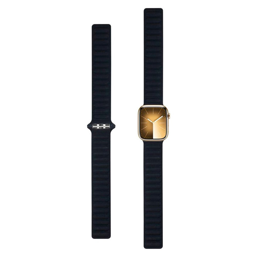 Apple Watch (42/44/SE/45/46/49mm) Magnetisk Lippa Finewoven Rem - Sort