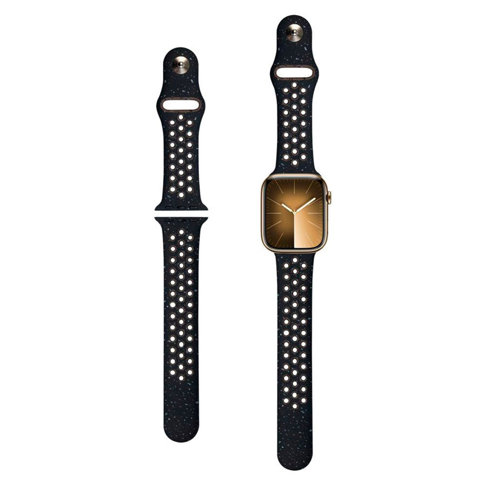 Apple Watch (42/44/SE/45/46/49mm) Silikonerem Lippa FLOUR - Sort