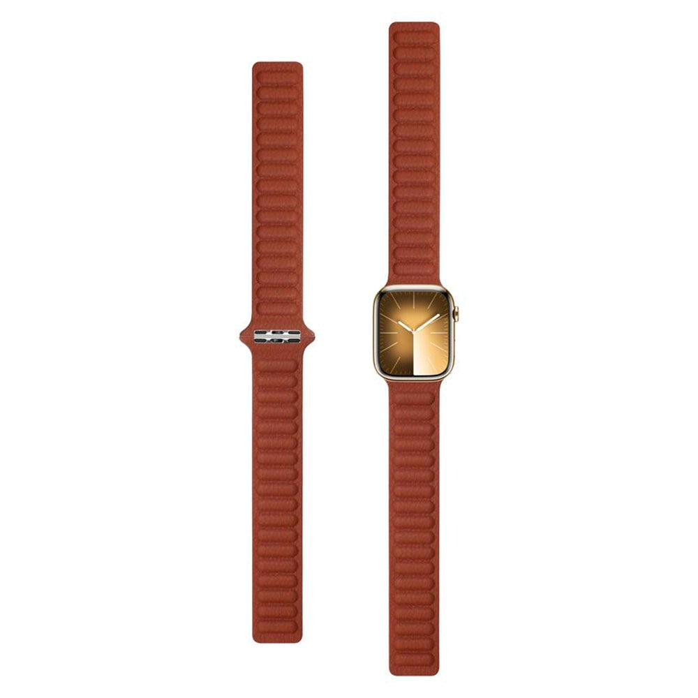 Lippa Apple Watch (42/44/SE/45/46/49mm) Magnetisk Læder Rem - Brun