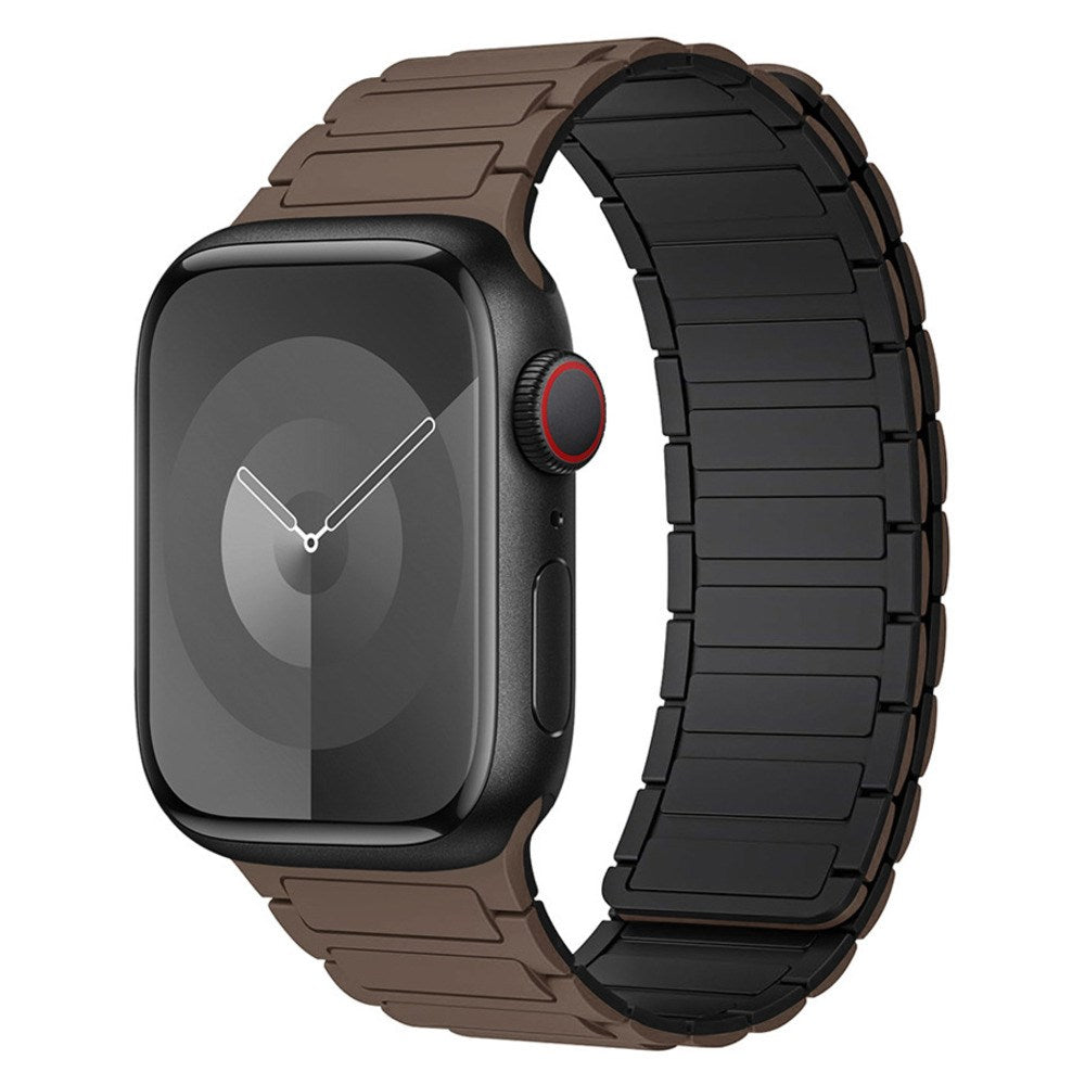 Lippa Apple Watch (38/40/41/42 mm) Magnetisk Silikone Urrem - Brun