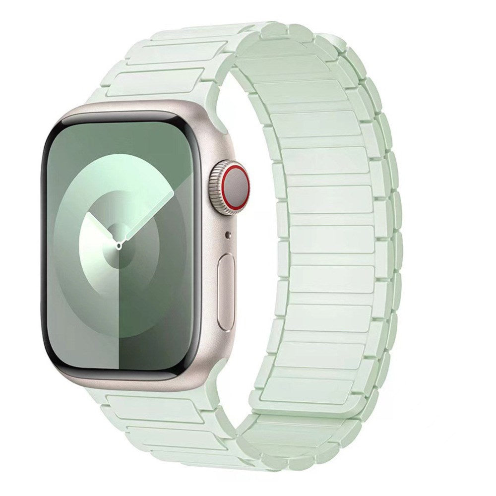 Lippa Apple Watch (38/40/41/42 mm) Magnetisk Silikone Urrem - Mint Grøn