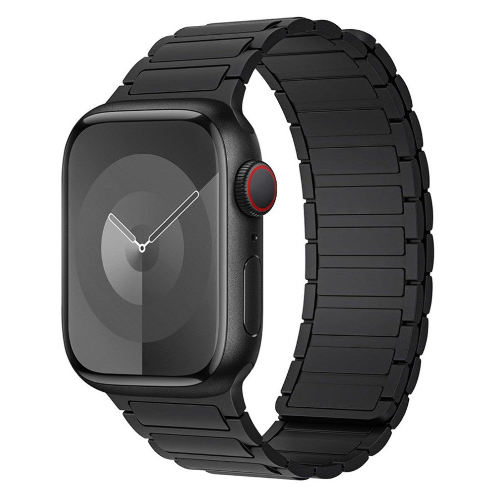 Lippa Apple Watch (42/44/45/46/49 mm) Magnetisk Silikone Urrem - Sort