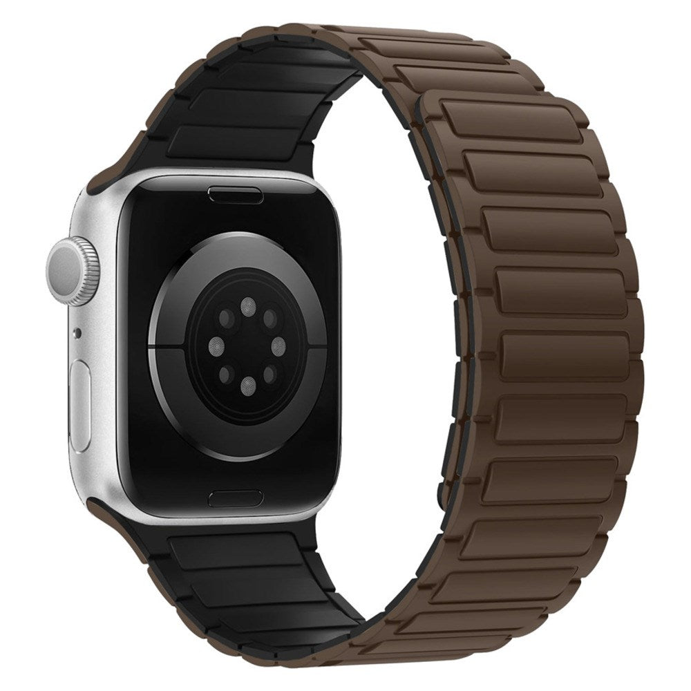 Lippa Apple Watch (42/44/45/46/49 mm) Magnetisk Silikone Urrem - Brun