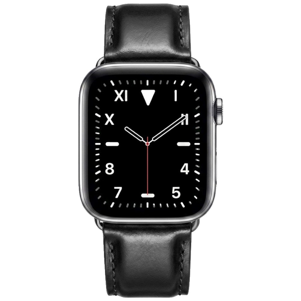 Lippa Apple Watch (42/44/45/46/49 mm) Kunstlæder Urrem - Sort