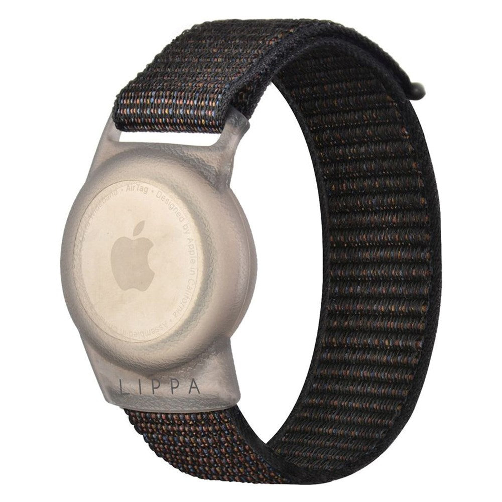 Lippa Nylon Armbånd til AirTag - Sort
