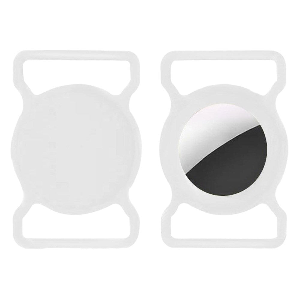 Lippa Silikone Apple AirTag 1. & 2. Gen. Holder til Halsbånd - Hvid