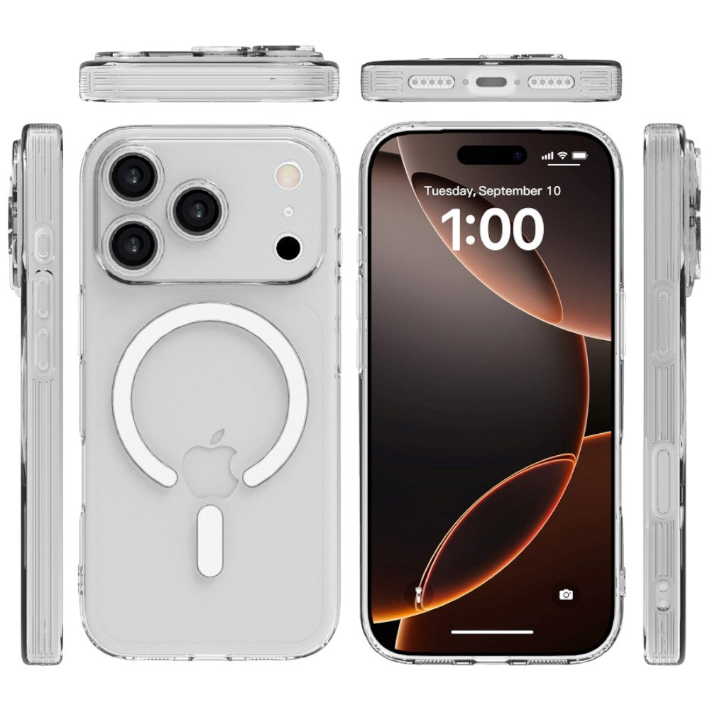 Lippa iPhone 17 Pro /18 Pro Fleksibel Plast Mobil Cover - MagSafe Kompatibel - Gennemsigtig