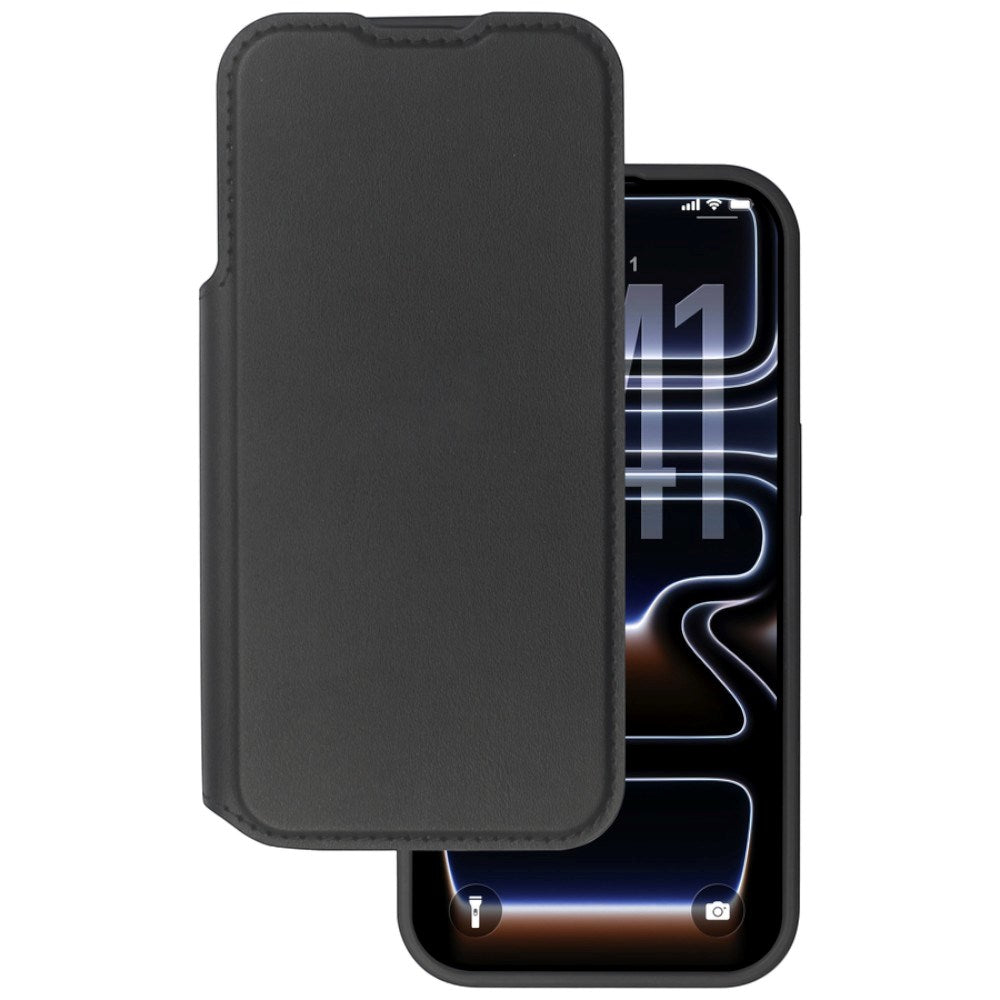 Lippa iPhone 17 Pro/ 18 Pro Wallet Kunstlæder 2-i-1 Flip Cover - MagSafe Kompatibel - Sort