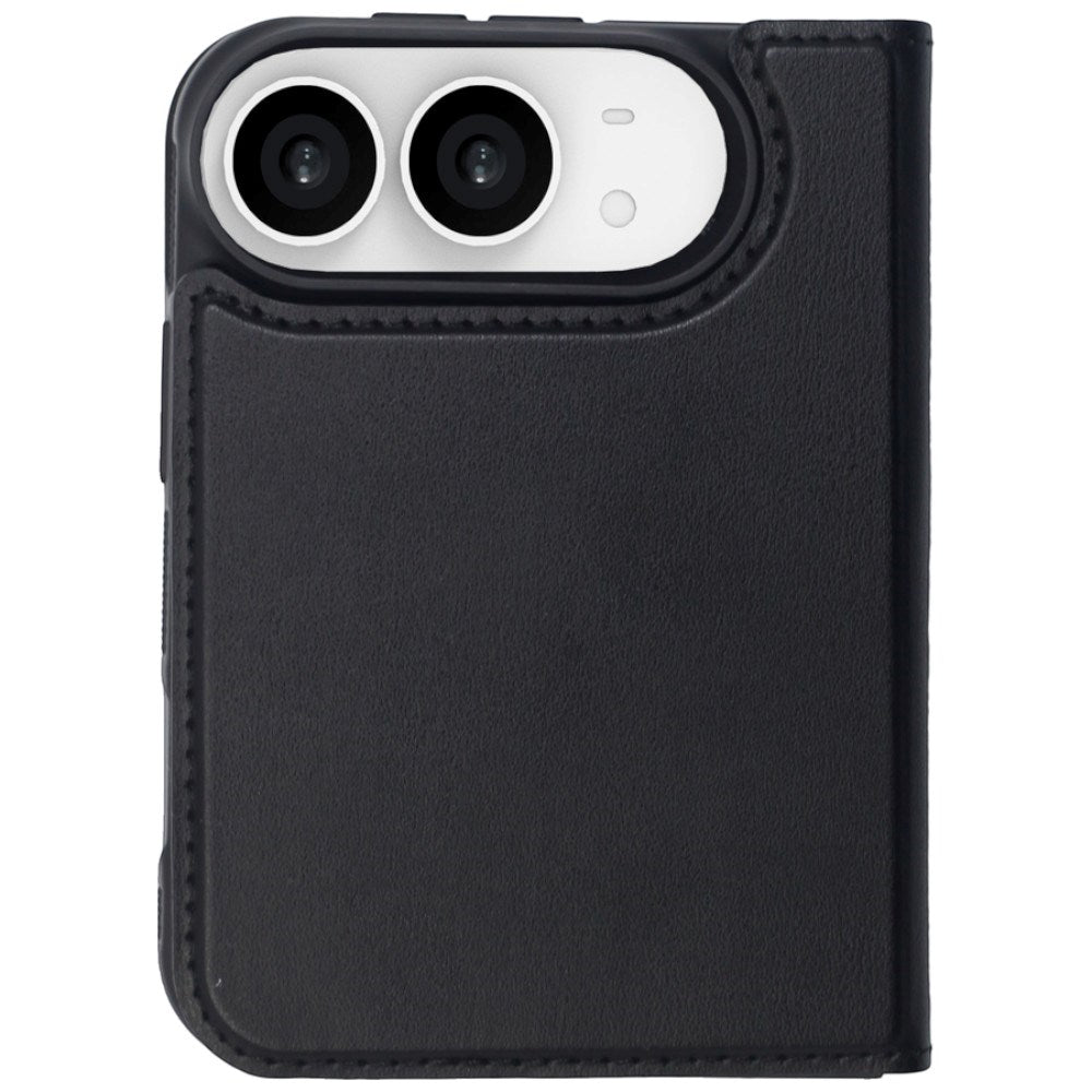 Lippa iPhone Duo Wallet Kunstlæder Flip Cover - MagSafe Kompatibel - Sort