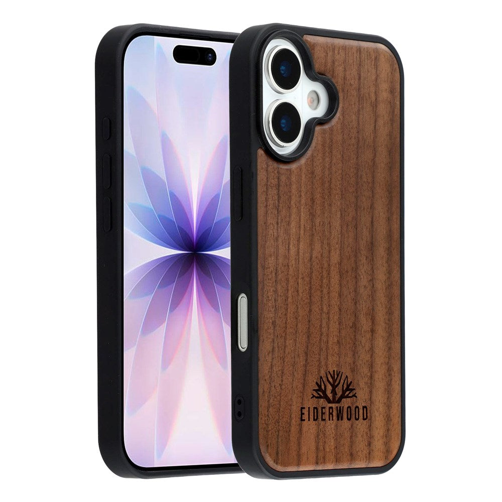 iPhone 17 - EIDERWOOD Magnetisk Træcover - MagSafe Kompatibel - Valnøddetræ
