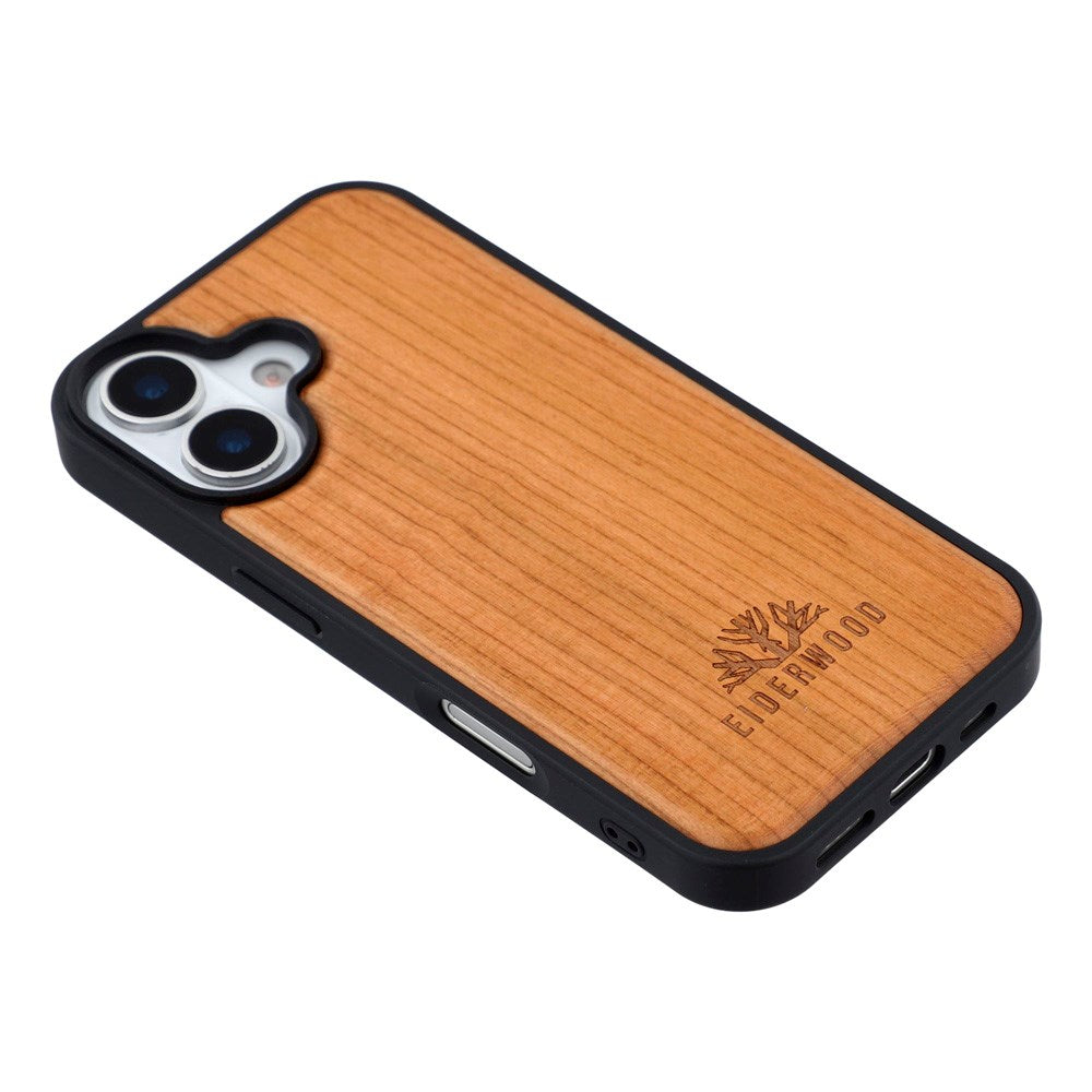 iPhone 17 - EIDERWOOD Magnetisk Træcover - MagSafe Kompatibel - Kirsebærtræ