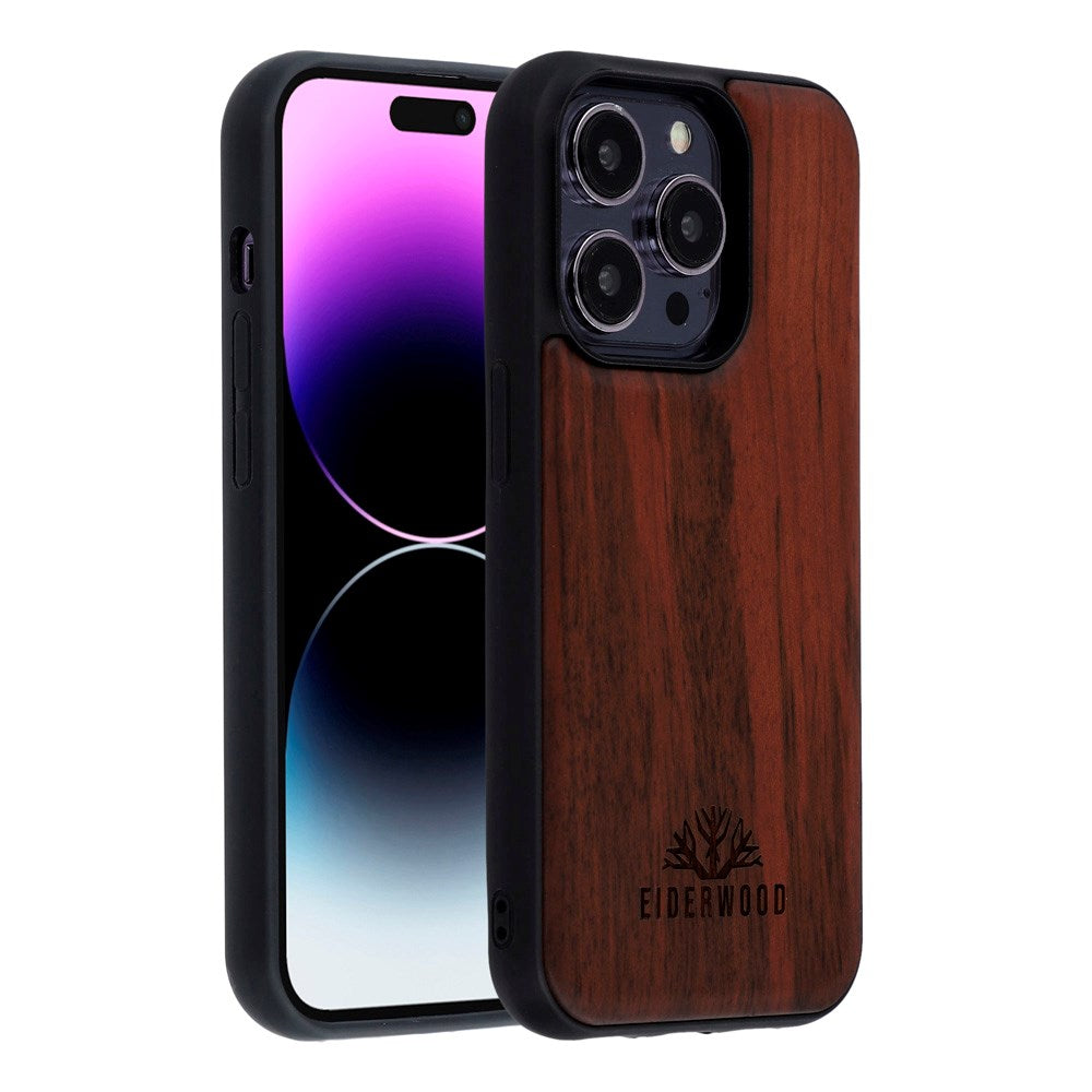 iPhone 14 Pro - EIDERWOOD Magnetisk Træcover - MagSafe Kompatibel - Palisander