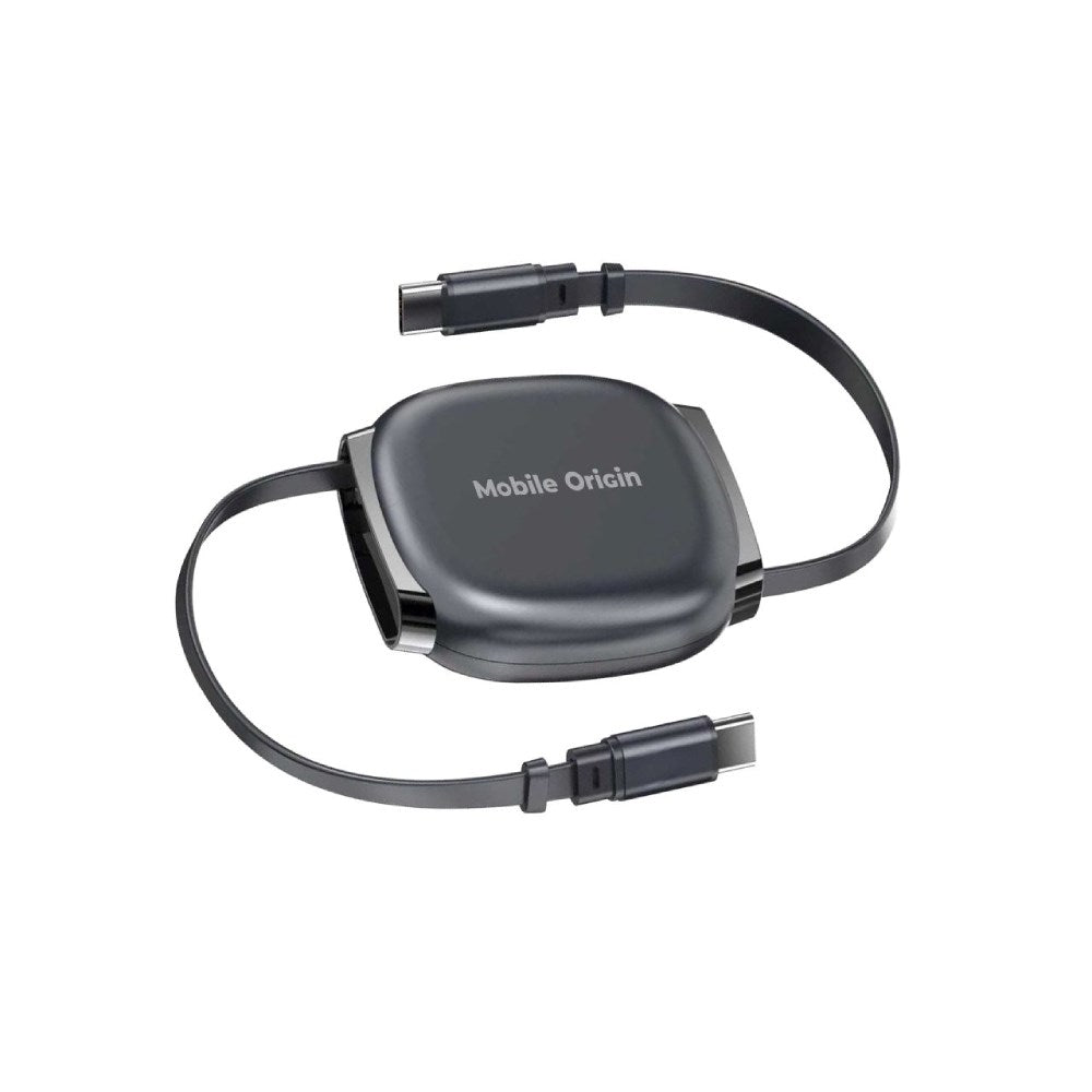 Mobile Origin Udtrækkeligt Kabel Boks 100W med USB-C til USB-C - Grå