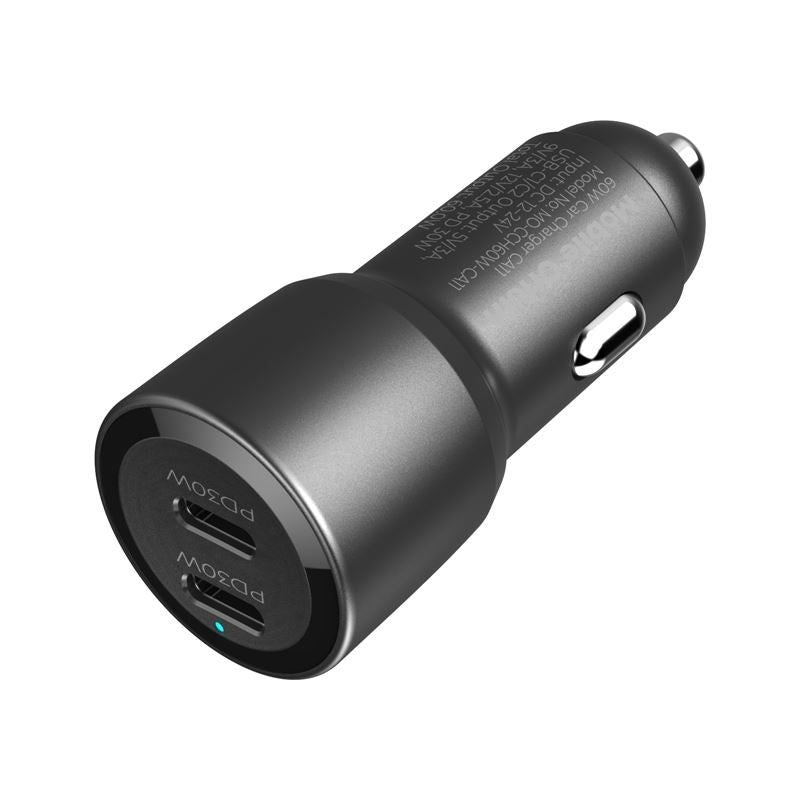 Mobile Origin CA11 Biloplader 60W med 2x USB-C - Sort