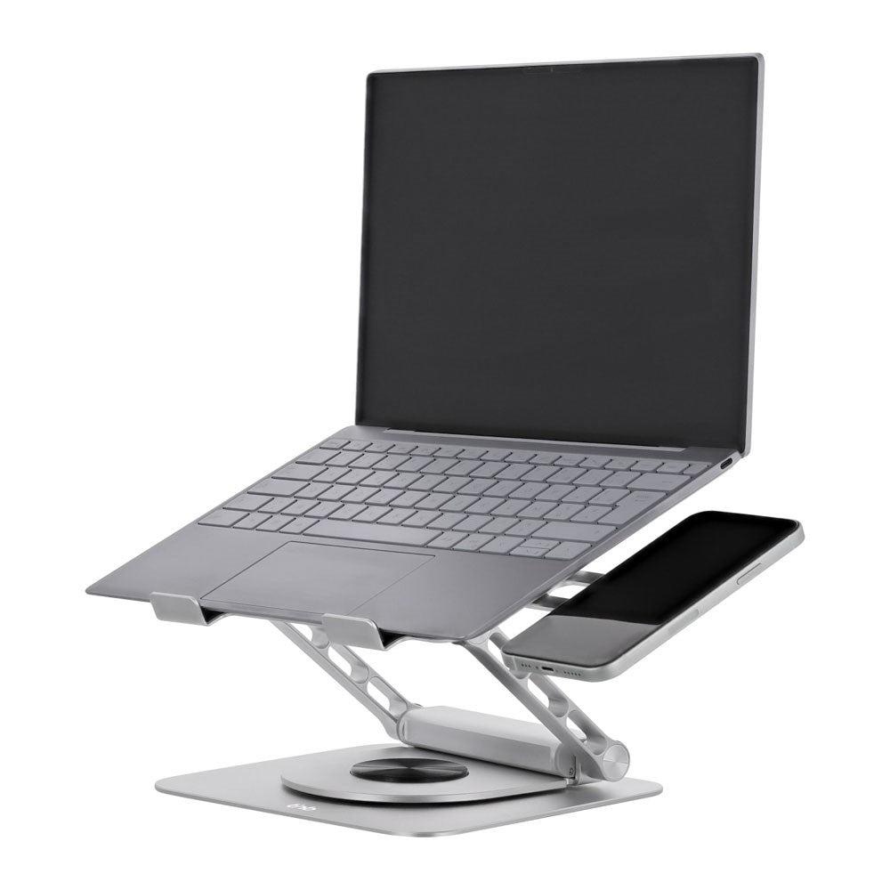 T'NB Ergonomisk Laptop Stander m. Aftagelig MagSafe Holder til Telefon & 6-i-1 Hub - Sølv