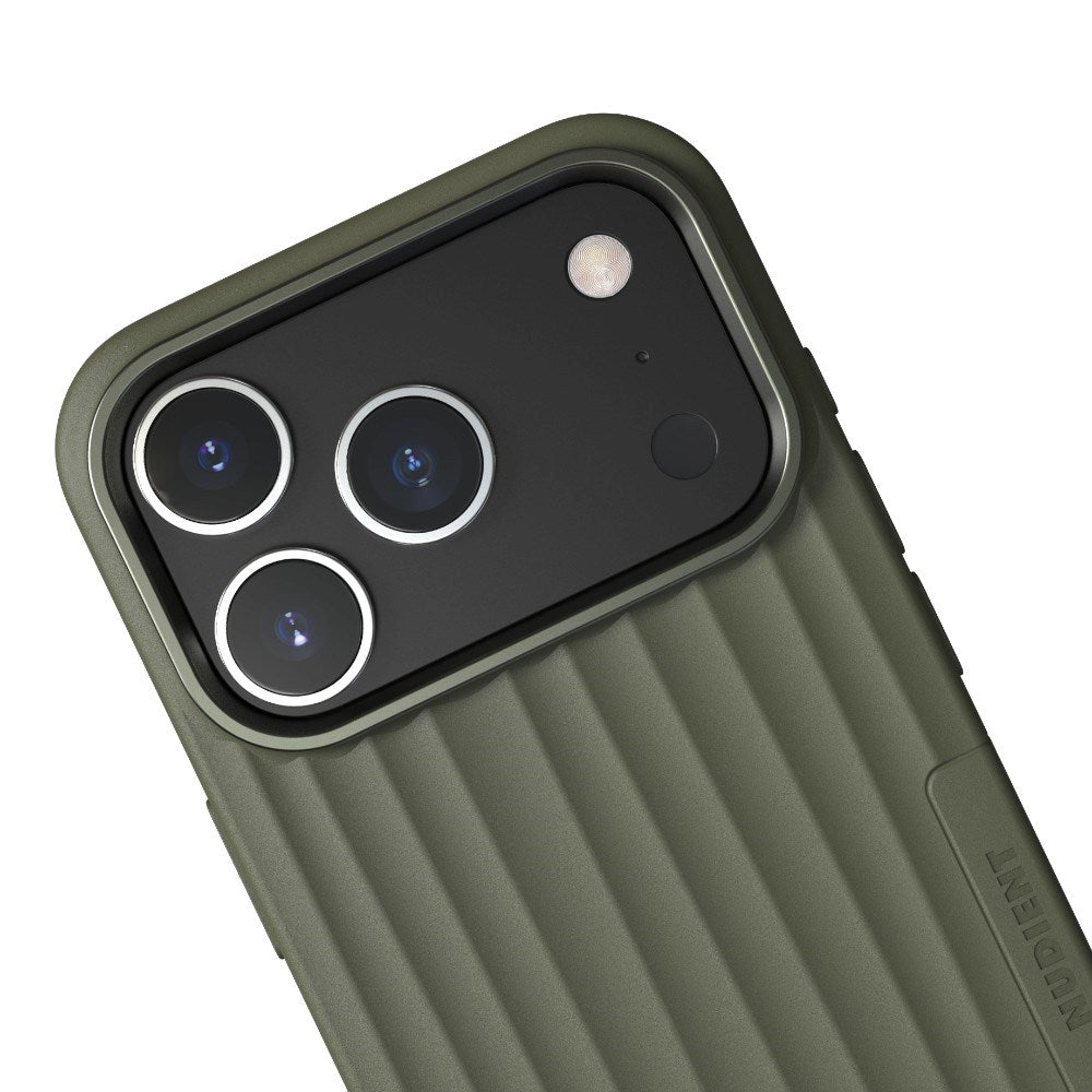 iPhone 18 Pro / 17 Pro Nudient Bold Case Mobilcover - MagSafe Kompatibel - Olive Green
