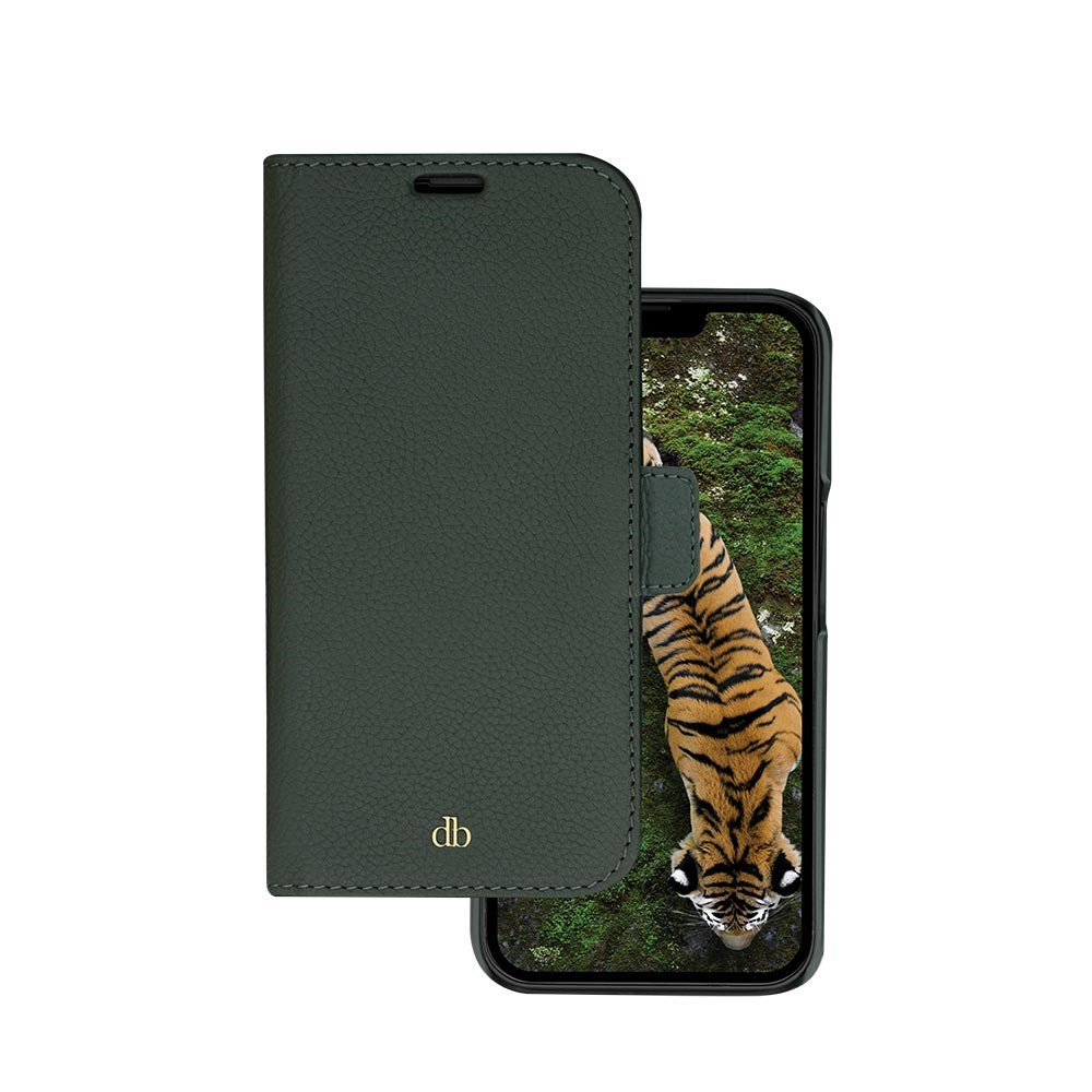 Dbramante1928 iPhone 14 Pro New York 2-i-en Læder Flipcover - Grøn