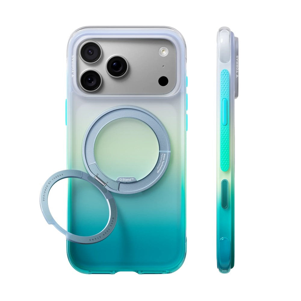 iPhone 18 Pro / 17 Pro TORRAS O3 Air Gradient Bagside Cover - MagSafe Kompatibel - Alaska Aurora