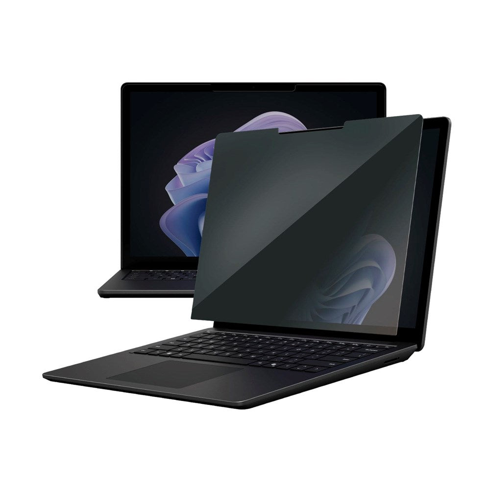 Microsoft Surface Laptop 13.5" - PanzerGlass Hærdet Skærmbeskyttelsesglas - Privacy Funktion - Gennemsigtig/Sort
