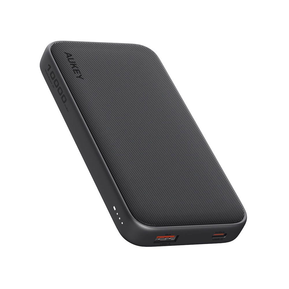 Aukey Sprint 10.000mAh Powerbank - 15W - 1 x USB-C - 1 x USB-A - Mørkegrå