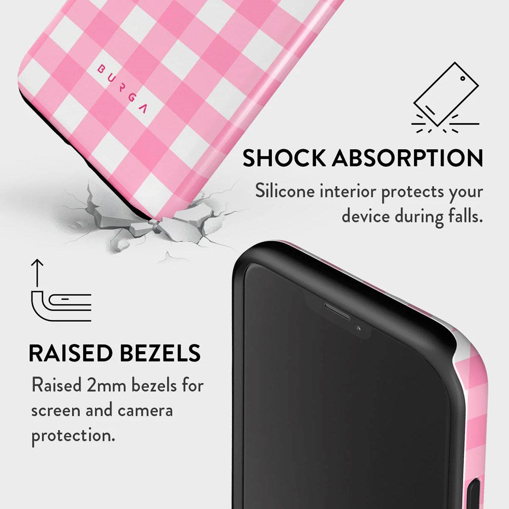 Burga iPhone 12 / 12 Pro Tough Fashion Cover - Think Pink